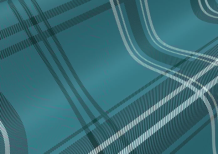 Montrose (Blackout), Tartan Teal - Roller Blind - Image 4